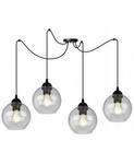 Nowoczesna lampa typu pająk szklane klosze Loft 4xE27 Led 
