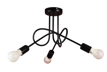 Lampa dziecięca czarna Mondo 3 loft