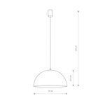 Wisząca HEMISPHERE white-gold S 33,5cm