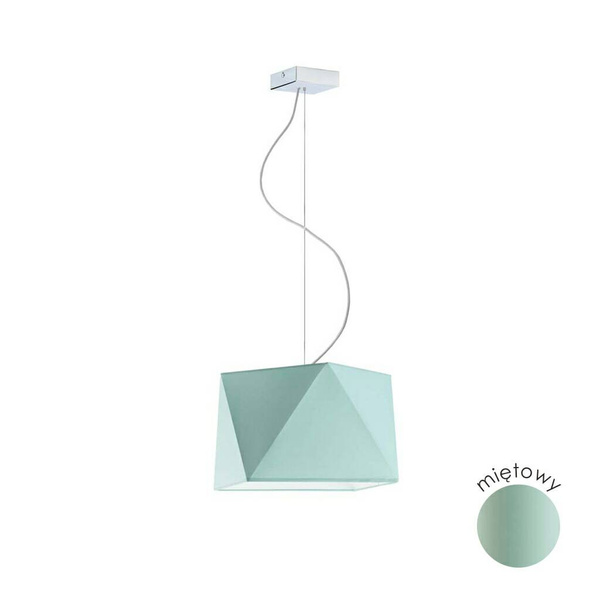 Lampa wisząca do pokoju dziecka miętowa Świetlisty Diamencik