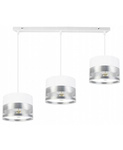 Elegancka Lampa Wisząca ze Srebrzystymi Detalami na Abażurach
