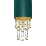 Nowoczesna lampa wisząca ALMERIA GREEN/GOLD 1xE27 MLP6449