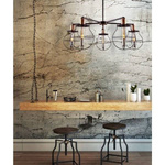 Lampa wisząca na łańcuchu szaro beżowa Elissa Candellux 33-04567