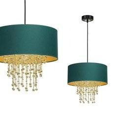 Nowoczesna lampa wisząca ALMERIA GREEN/GOLD 1xE27 MLP6451