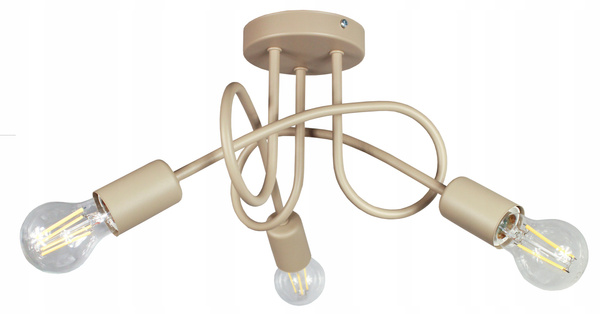 Lampa ścienna kinkiet do pokoju dziecka beżowy Tęczowy Zawijas 1xE27 Led