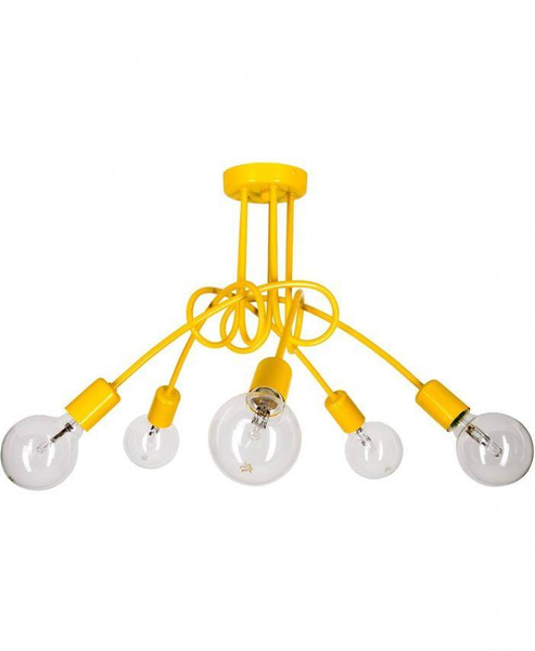Lampa do pokoju dziecięcego żółta w stylu loft  Edison 5