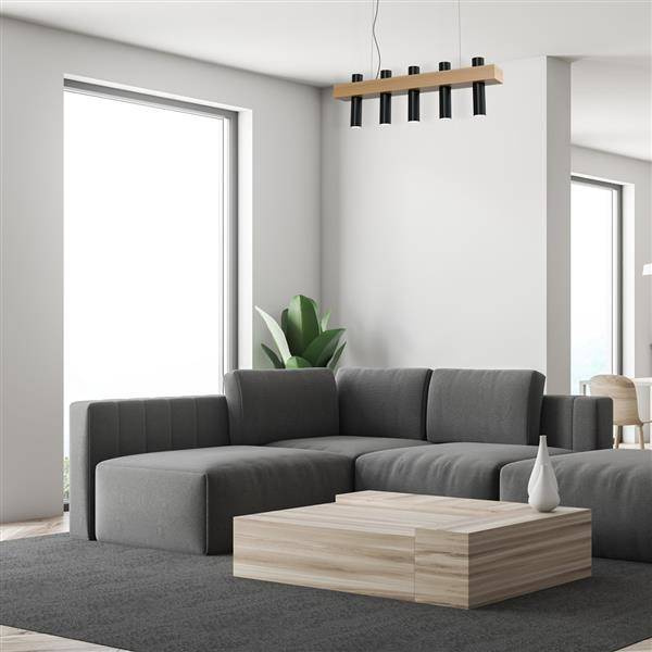 Nowoczesna lampa wisząca WEST BLACK 5xGU10 MLP5511