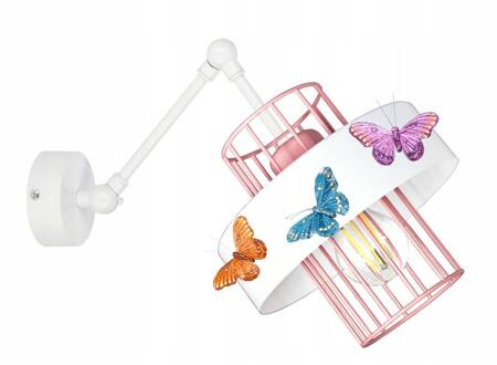 Lampa ścienna do pokoju dziewczynki Motylek PR1