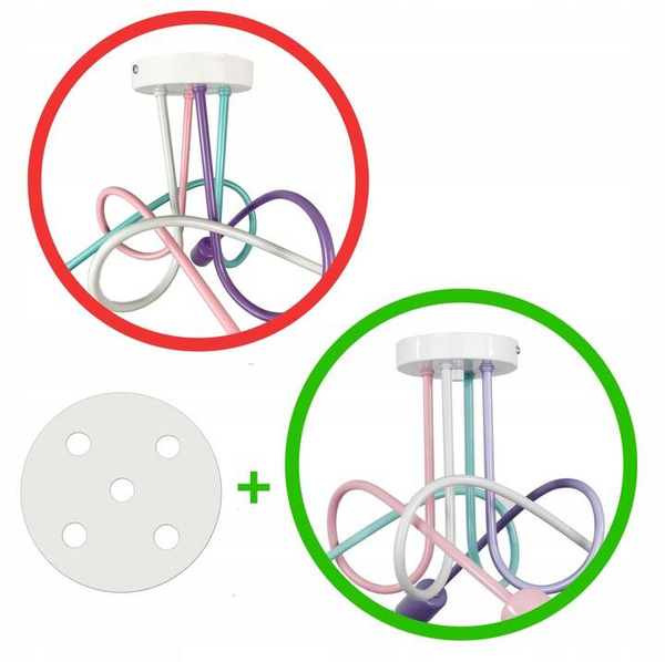 Lampa sufitowa do pokoju dziewczynki różowa w stylu loft Mondo 4 Led