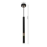 Lampa wisząca MONZA BLACK / GOLD 1xG9 8W MLP6333