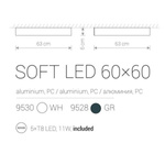 Lampa sufitowa SOFT LED GRAPHITE 63X63cm