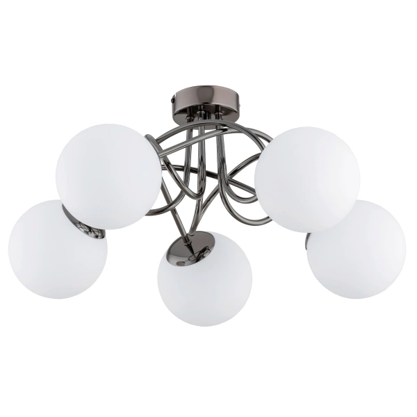 Lampa sufitowa ALFA BANKO CZARNY CHROM 5xE14 51cm | 63202