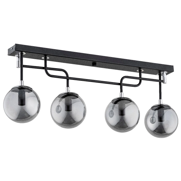 Lampa sufitowa ALFA GATUS CZARNA 4xE14 69cm | 63027