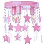 Lampa Sufitowa Dla  Dziewczynki Różowa STAR 3xE27 MLP1128