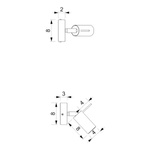 Kinkiet PRESTON BLACK/CHROME 1x mini GU10