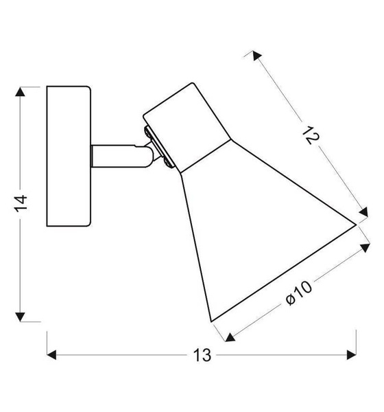 Kinkiet czarno-złoty 1xE14 regulowany ścienny Less Candellux 21-70968