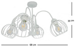 SUFITOWA LAMPA ARCANA 4 SZARA KULA