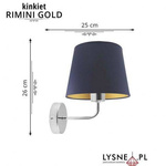 Kinkiet nad lustro RIMINI GOLD