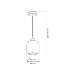 Lampa wisząca SOMBRA AMBER, MLP8370, czarny/bursztynowy, 1x60W E27