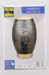 Lampa stołowa/nocna VENUS ażurowa 41-78315 czarno-złota 1x60W E27