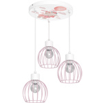 Lampa sufitowa do pokoju dziewczynki Słonik Koszyczek 3xE27