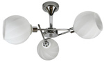 Lampa sufitowa wisząca 3X40W E14 chrom klosz biały RAUL 33-72221