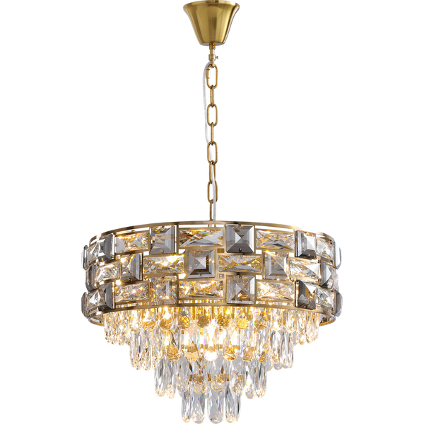 Lampa wisząca LUXURIA, złoty/transparentny, 9x40W E14, ML8895