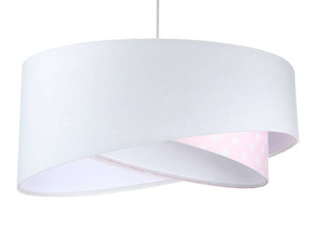 Lampa do pokoju dziewczynki biało-różowa w gwiazdki