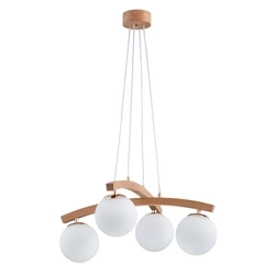 Lampa wisząca ALFA MIKSER DREWNIANA 4xE14 60cm | 63154