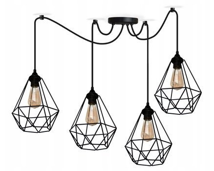 Lampa wisząca pająk druciak duży czarna Diamond 4