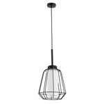 Druciana lampa kratka z kloszem ALICANTE czarna śr. 24cm