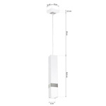 Nowoczesna lampa wisząca VIDAR WHITE/CHROME 1xGU10 MLP6283