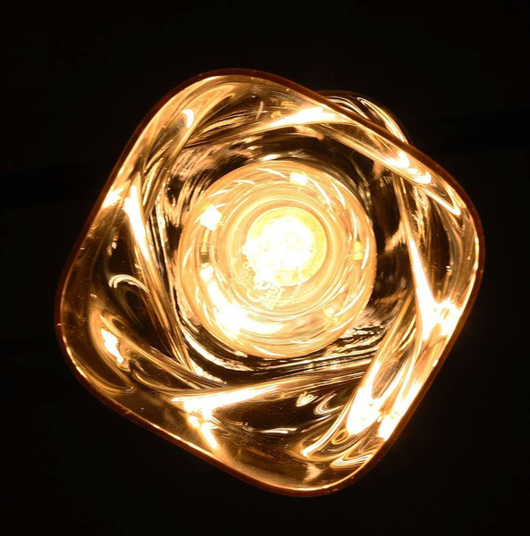Lampa wisząca szklana czarna/bursztynowa Felis 31-00156