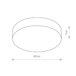 Plafon do kuchni ARENA GRAPHITE E14 śr. 40cm | grafit
