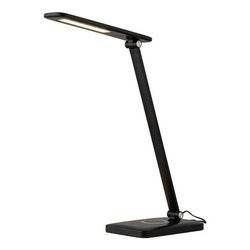 Lampa biurkowa do pracy i domu STYLE LED ładowarka indukcyjna 1A | czarna