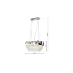 Lampa wisząca żyrandol glamour LORD II CHROME ML5731