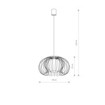 Lampa wisząca MERSEY white I zwis 120cm
