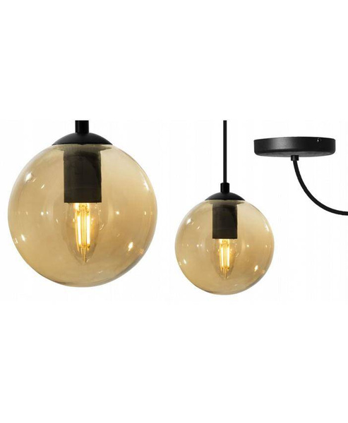 Nowoczesna lampa typu pająk szklane klosze kolory do wyboru