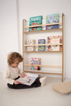 Biblioteczka do pokoju dziecięcego SLIM - wąska do ściany biała