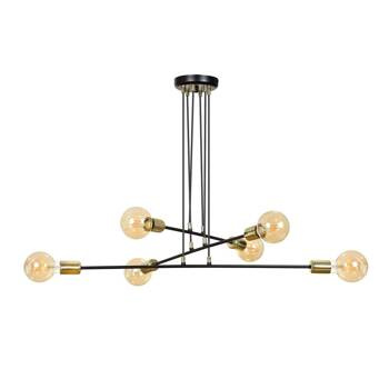 Nowoczesna czarno- złota lampa w stylu loft Vesio 6 Black
