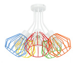 Lampa sufitowa do pokoju dziecięcego 5-punktowa kolorowy druciak Artemis 5xE27 Led 