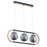 Nowoczesna lampa wisząca RINO BLACK OP. 3 PŁ