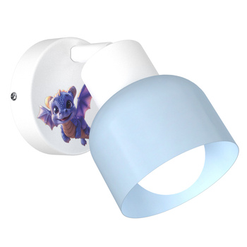 Lampa ścienna do pokoju chłopca Smoki 1xE27