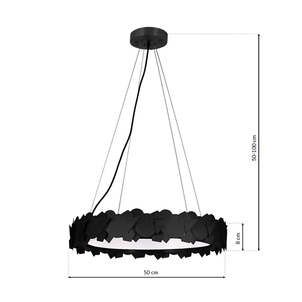 Lampa wisząca SOHO BLACK 24W LED ML6157