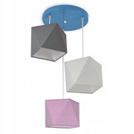Lampa wisząca do pokoju dziecięcego kolorowa Świetlisty Diamencik 3xE27 Led 