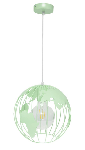 Lampa sufitowa do pokoju dziecięcego seledynowa pastelowe kolory Globus 1XE27 Led 