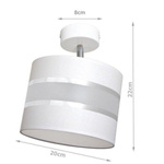 Lampa sufitowa z abażurem ADELLA biały śr. 20cm
