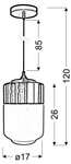 Lampa wisząca MASALA 31-37633  1xE27 miedziana