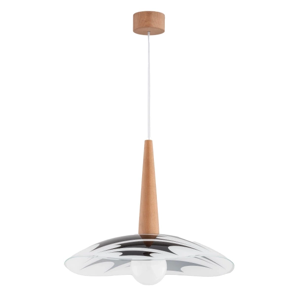 Lampa wisząca ALFA BERYL DREWNIANA 1xE27 47cm | 60944