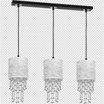 Nowoczesna lampa wisząca listwa ALMERIA SILVER/CHROME 3xE27 MLP6435